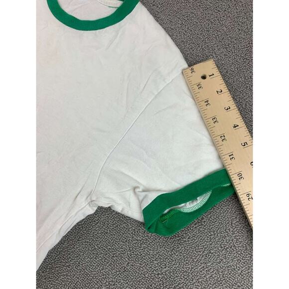 VTG Sesame Street Medium White Green Ringer Graphic T Shirt USA Made - Picture 10 of 10
